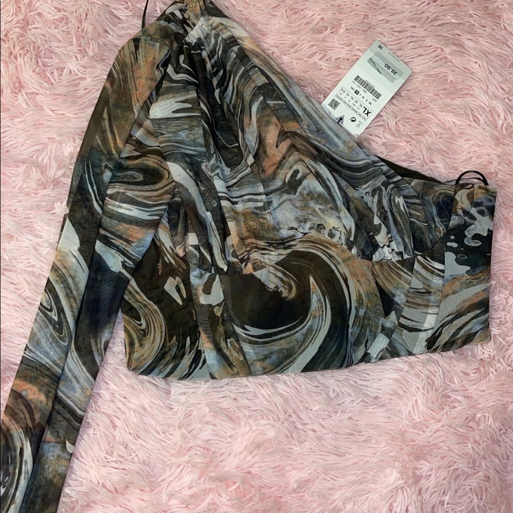 NWT Zara one shoulder top